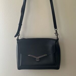 Botkier Valentina Black Leather Crossbody Bag